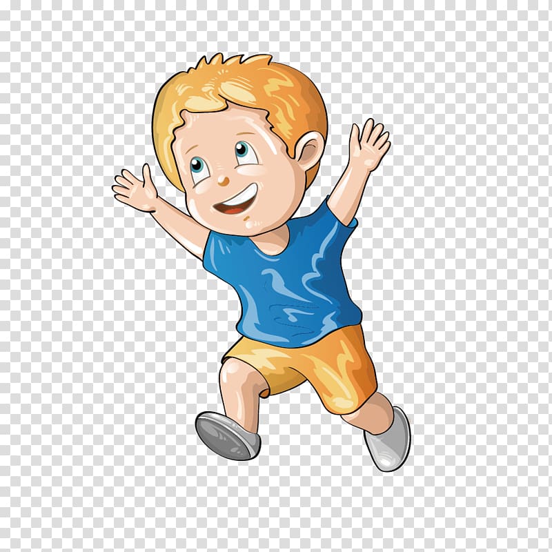 Drawing Illustration, stylish blue dress yellow hair boy transparent background PNG clipart
