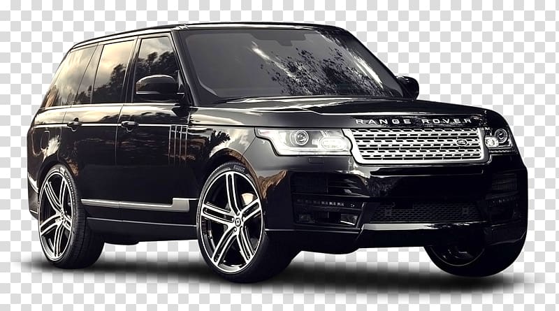 black Range Rover SUV, 2016 Land Rover Range Rover Range Rover Evoque Range Rover Sport Car, Black Range Rover Piano Car transparent background PNG clipart