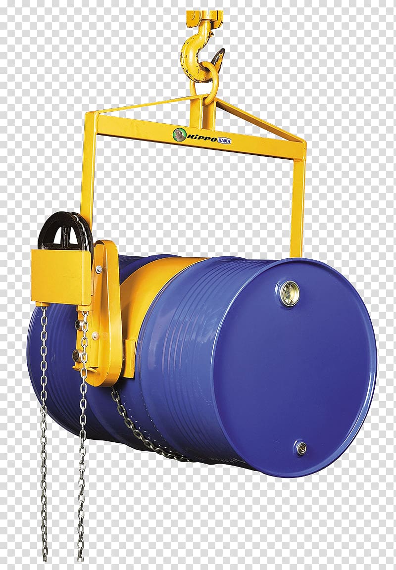 Drum handler Forklift Barrel Material handling, drum transparent background PNG clipart