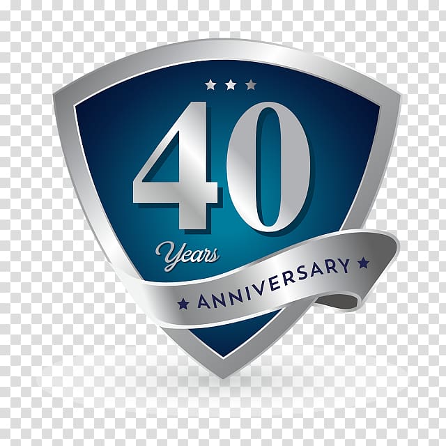 Logo Computer Icons Badge, 40th Anniversary transparent background PNG clipart