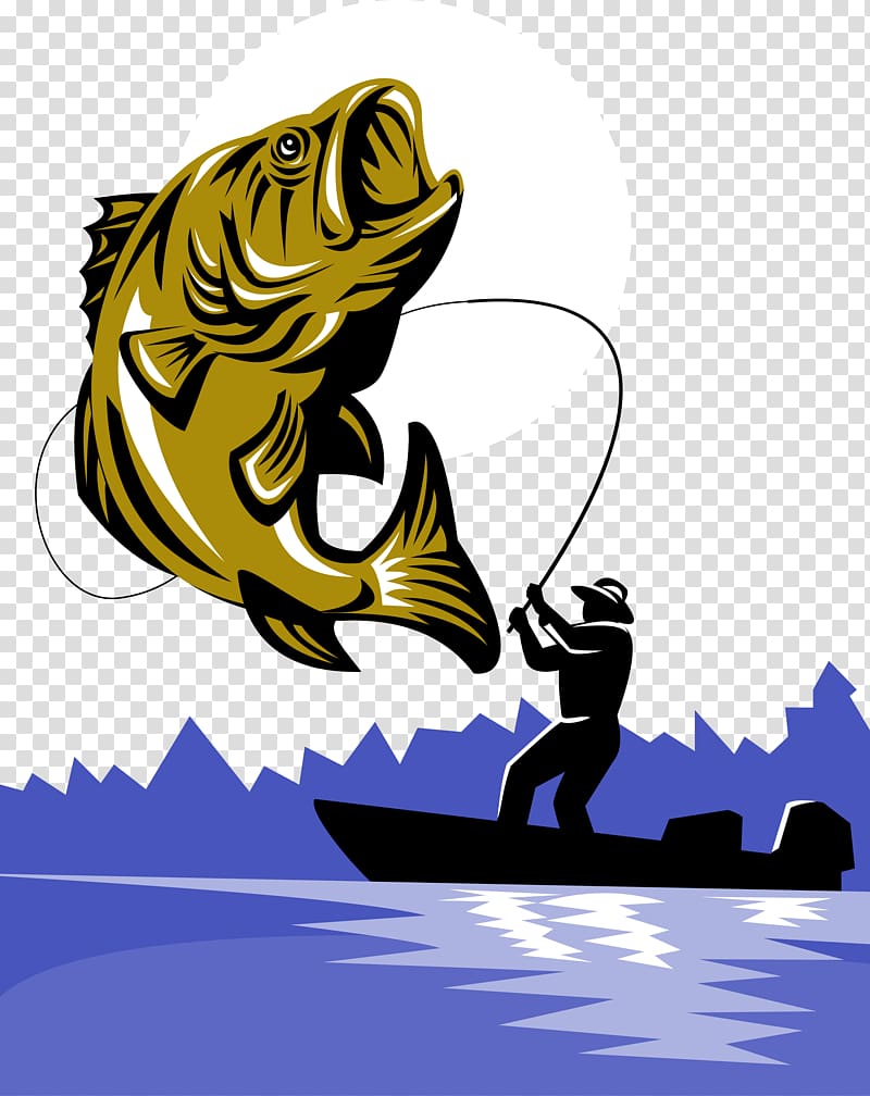 Man fishing , Bass fishing Fishing rod Fly fishing, Fishing rods  transparent background PNG clipart