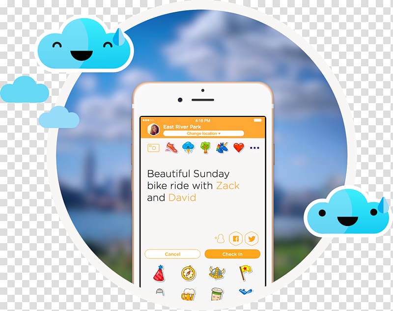 Swarm Smartphone Check-in Mobile app Social network, smartphone transparent background PNG clipart