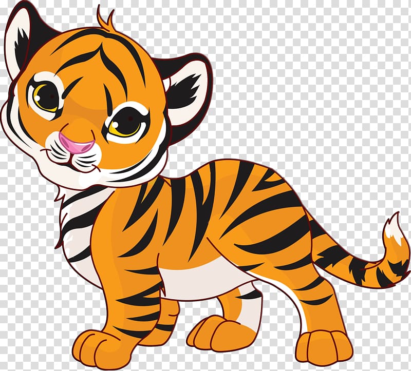 Baby Tigers Felidae , baby animals transparent background PNG clipart