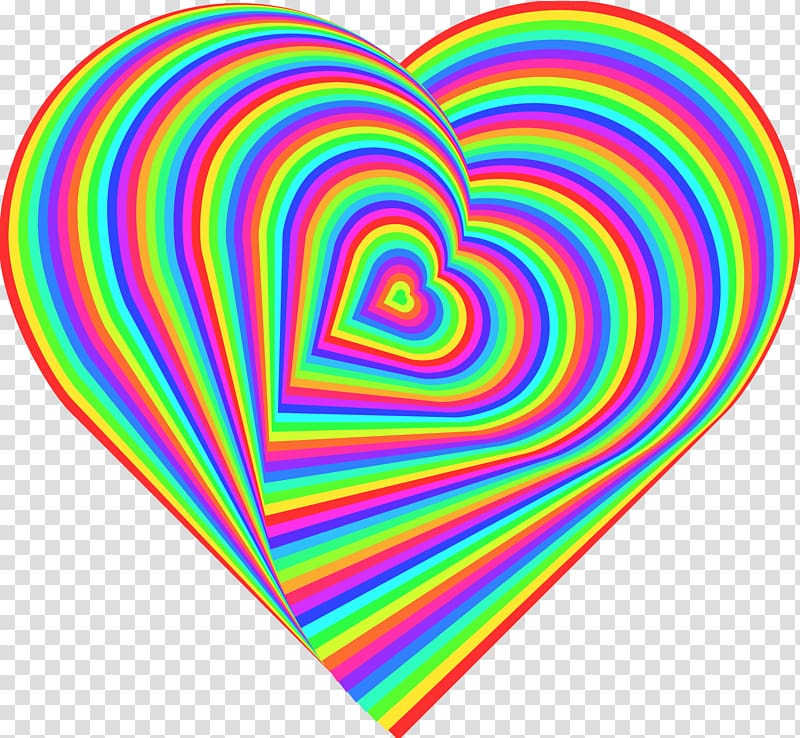 Heart Desktop Rainbow , rainbow transparent background PNG clipart