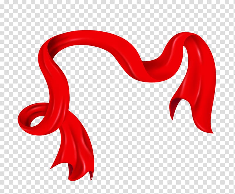 Red ribbon transparent background PNG clipart