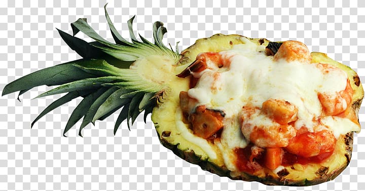 Pineapple Vegetarian cuisine Recipe Garnish Food, Taco Restaurant Menu transparent background PNG clipart