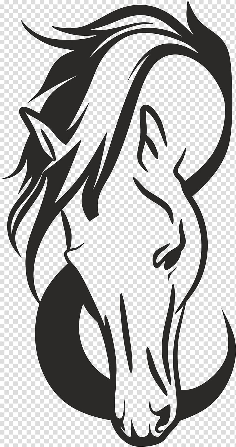 arabian horse head silhouette clip art