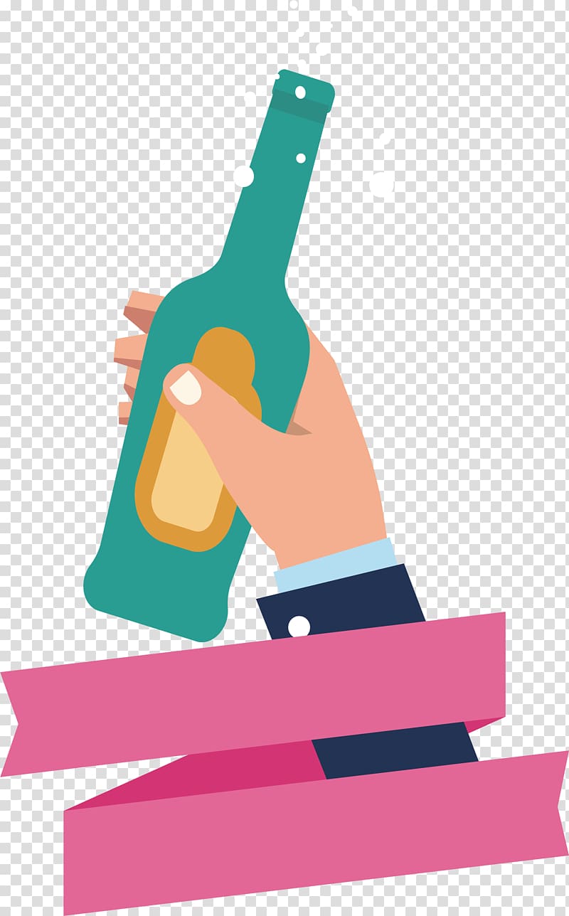 Poster Illustration, Hold up your glass and celebrate transparent background PNG clipart