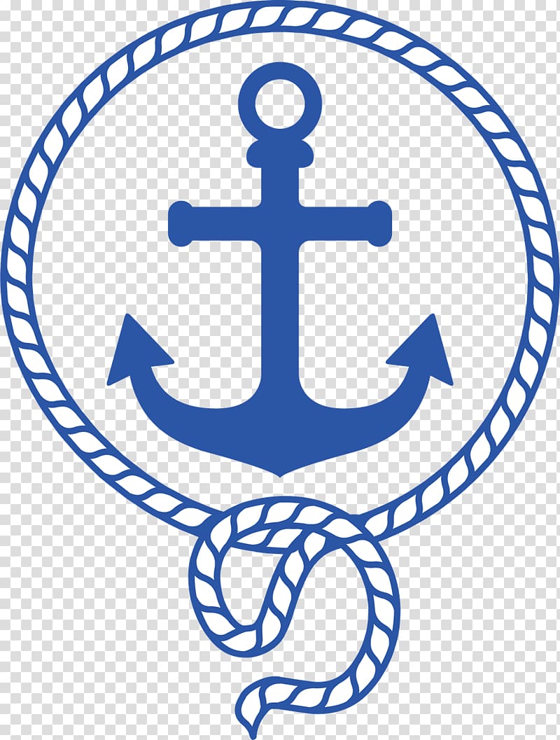Blue anchor logo, Sailor Boat Anchor Party , nautical material