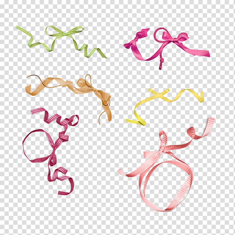 Pink Ribbon Shoelace knot , Ribbon collection transparent background PNG clipart
