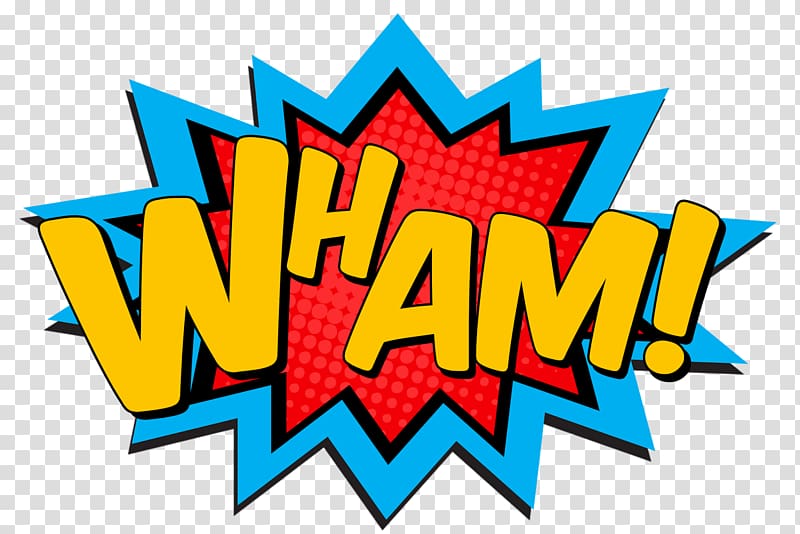 Wham Text Illustration Superman Pop Art Superhero Comic Book