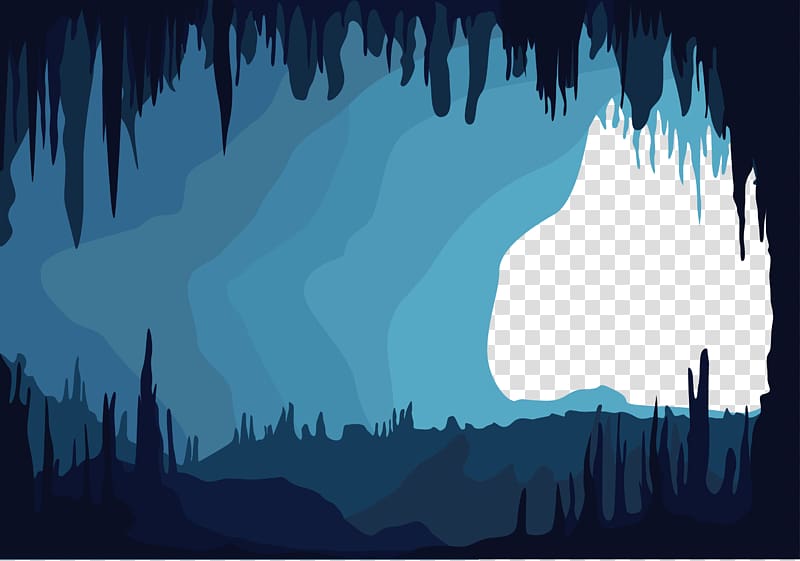 mountain art, Blue Grotto Cave Euclidean , Blue cave transparent background PNG clipart