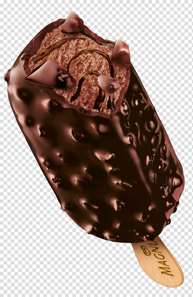 Chocolate ice cream Magnum, infinity transparent background PNG clipart