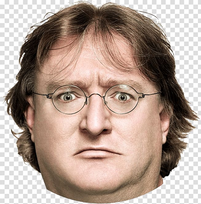 Gabe Newell, Gaben Serious Stare transparent background PNG clipart