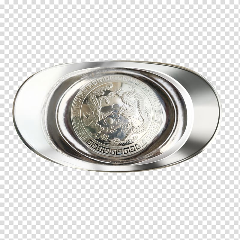 Silver Ingot u5143u5b9d, Smooth solid silver ingots transparent background PNG clipart