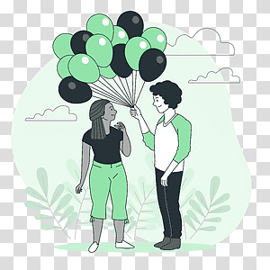 illustration, Balloons, celebration, party, event, birthday, people, balloon transparent background PNG clipart thumbnail