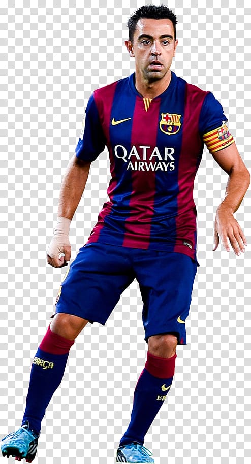 Xavi FC Barcelona Jersey Football player, Iniesta spain transparent background PNG clipart