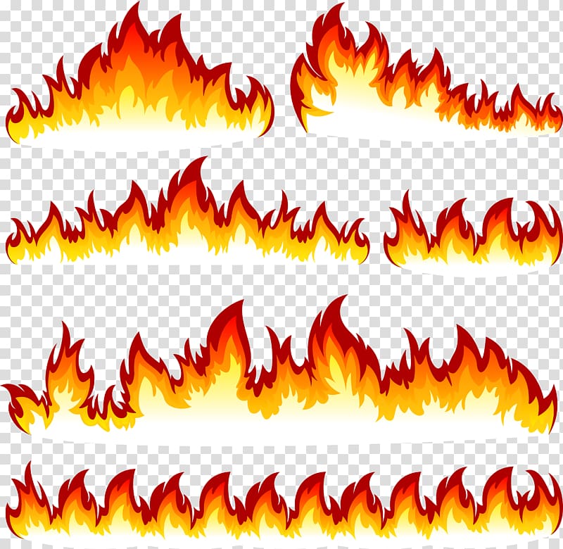 white-yellow-and-red flames illustration, Flame Combustion Fire Illustration, fire transparent background PNG clipart