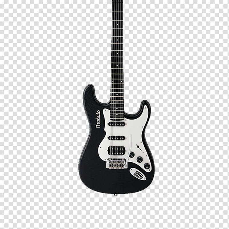 Fender Stratocaster Fender Bullet Electric guitar Squier, Black guitar transparent background PNG clipart