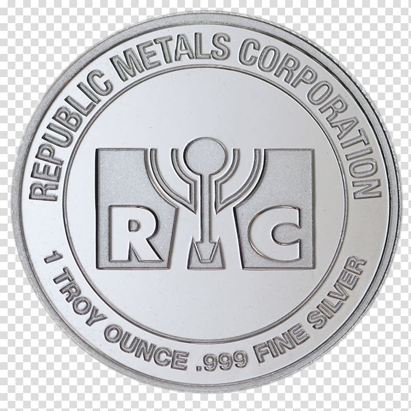 Republic Metals Corporation Bullion Precious metal Silver, silver coin transparent background PNG clipart
