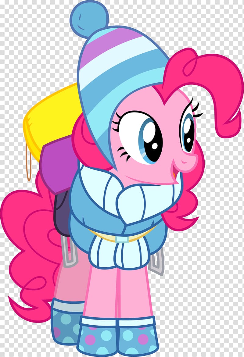 Pinkie Pie My Little Pony: Friendship Is Magic fandom Fan art , Creative Winter Clothes transparent background PNG clipart
