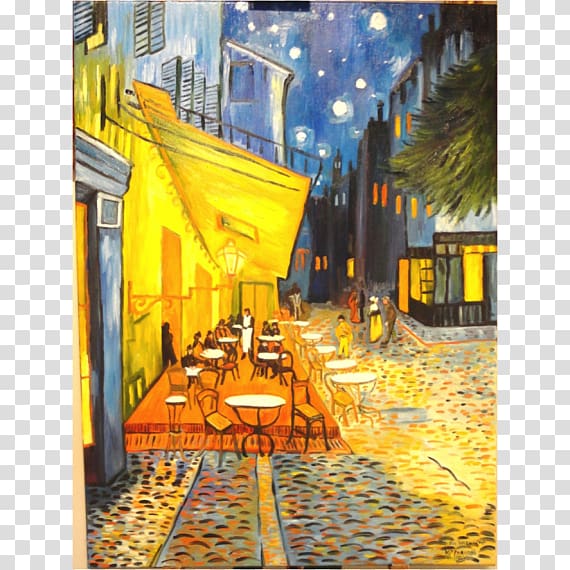 Café Terrace at Night Painting Arles Cafe Art, painting transparent background PNG clipart