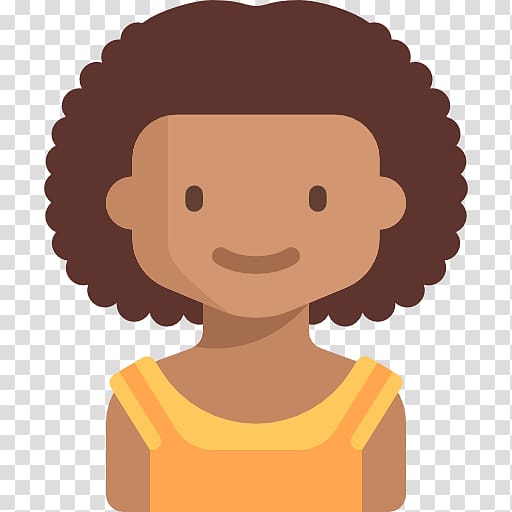 Avatar Youth Child Icon, Curly hair girl transparent background PNG clipart