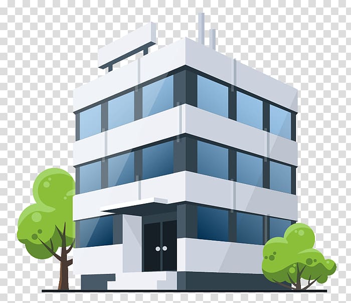 white and blue concrete building illustration, Building Cartoon, medical office transparent background PNG clipart
