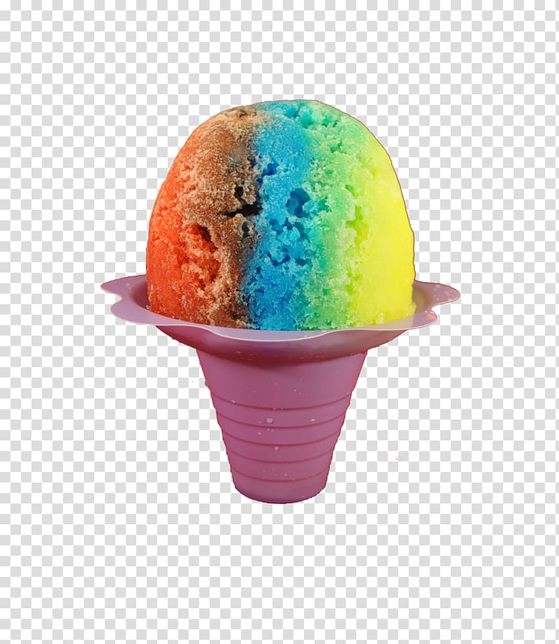 Ice Cream Cones Italian ice Sundae, yellow mango ice cream ball transparent background PNG clipart