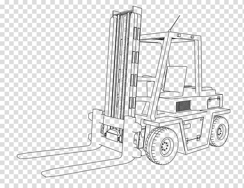 Forklift Drawing Machine Sketch, others transparent background PNG clipart