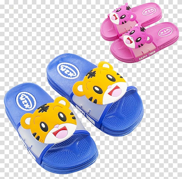 Slipper Shoe Flip-flops Sandal, Little Tiger baby slippers transparent background PNG clipart