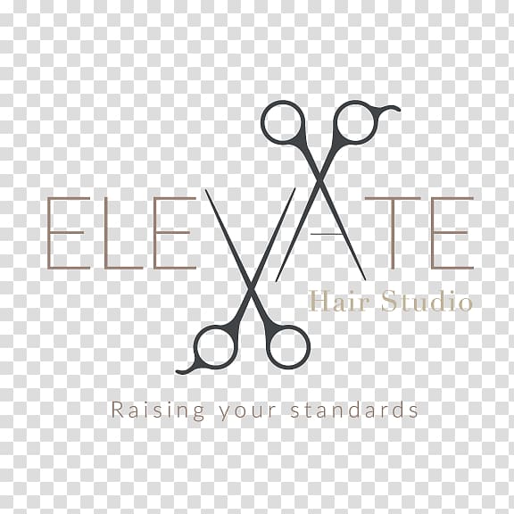 Elevate Hair Studio Beauty Parlour Scissors Logo Barber, Elevator love transparent background PNG clipart
