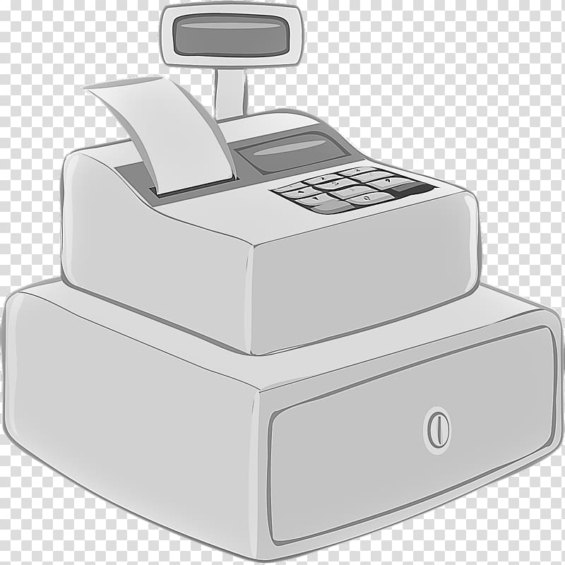 cash register clipart black and white