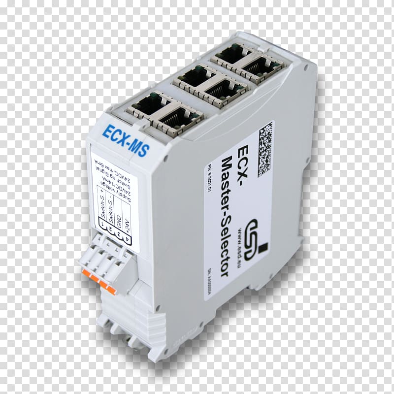 EtherCAT Circuit breaker Network switch Industrial Ethernet DIN rail, Redundancy transparent background PNG clipart