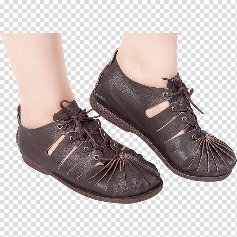 Brown Sandal High-heeled shoe Boot, sandal transparent background PNG clipart
