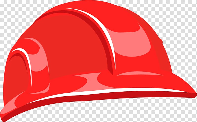 Helmet Hard hat, Simple red safety helmet transparent background PNG clipart