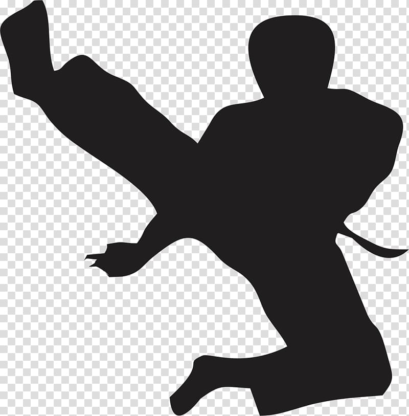 Flying kick Taekwondo Karate Martial arts, karate transparent background PNG clipart