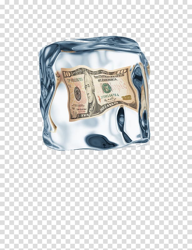 Bank account Saving Money Finance, Ice dollar transparent background PNG clipart