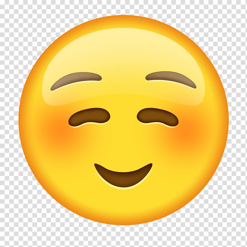 Yellow Smiling Emoji Illustration Emoji Emoticon Blushing Smiley Text