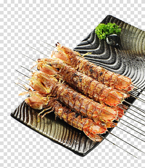 Yakitori Barbecue Lobster Souvlaki Arrosticini, lobster transparent background PNG clipart