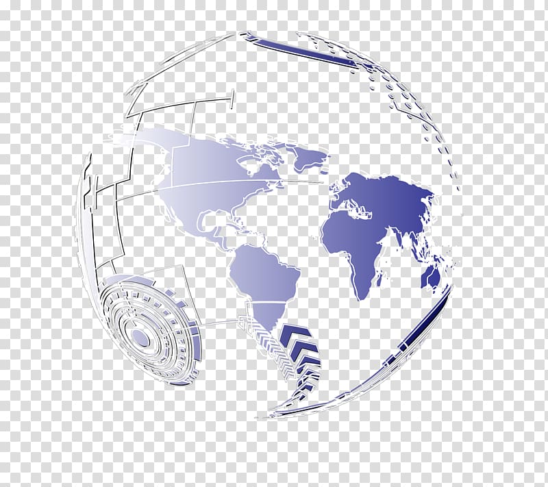 Second World War World map Globe, Blue Stereo World Earth transparent background PNG clipart