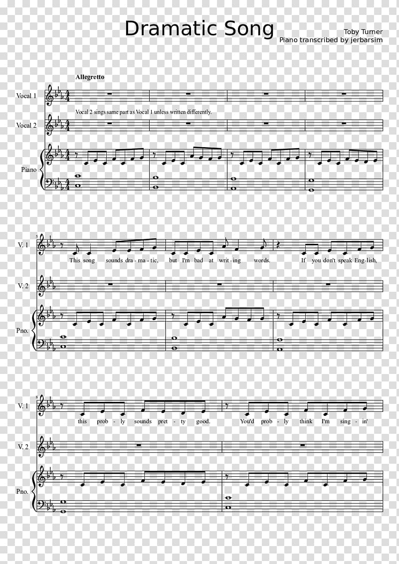 Dramatic Song Sheet Music Cello, sheet music transparent background PNG clipart