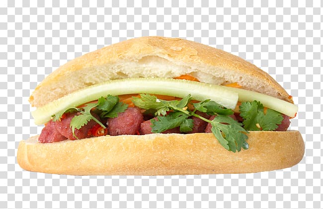 Bánh mì Cheeseburger Breakfast sandwich Ham and cheese sandwich Submarine sandwich, banh mi transparent background PNG clipart
