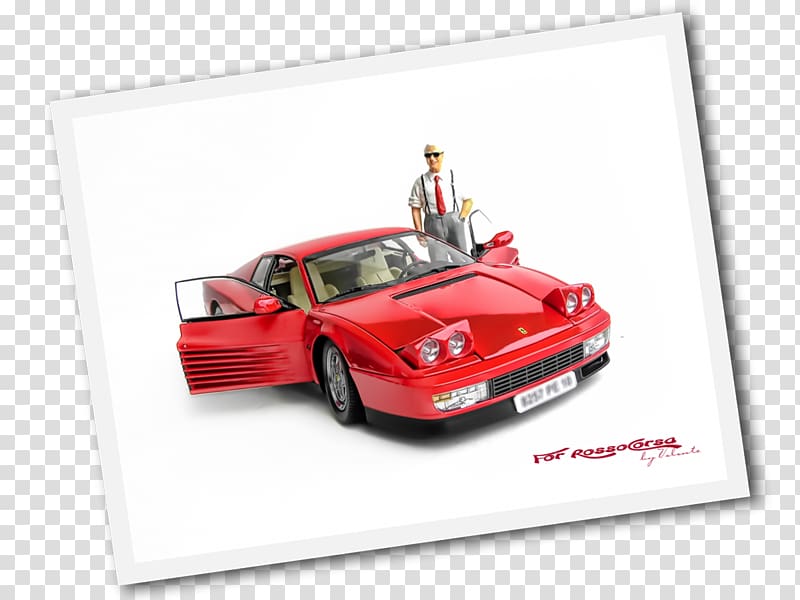 Ferrari Testarossa Model car Scale Models, car transparent background PNG clipart