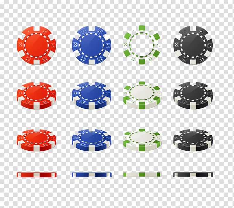 Casino token Gambling Poker, Color chips transparent background PNG clipart
