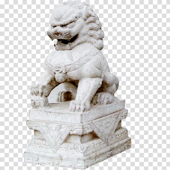 Chinese guardian lions Statue Shishi, Fujian, Shishi evil transparent background PNG clipart