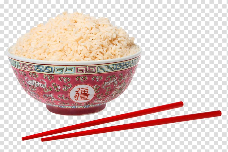 Rice cereal Chopsticks Bowl Cooked rice, rice transparent background PNG clipart