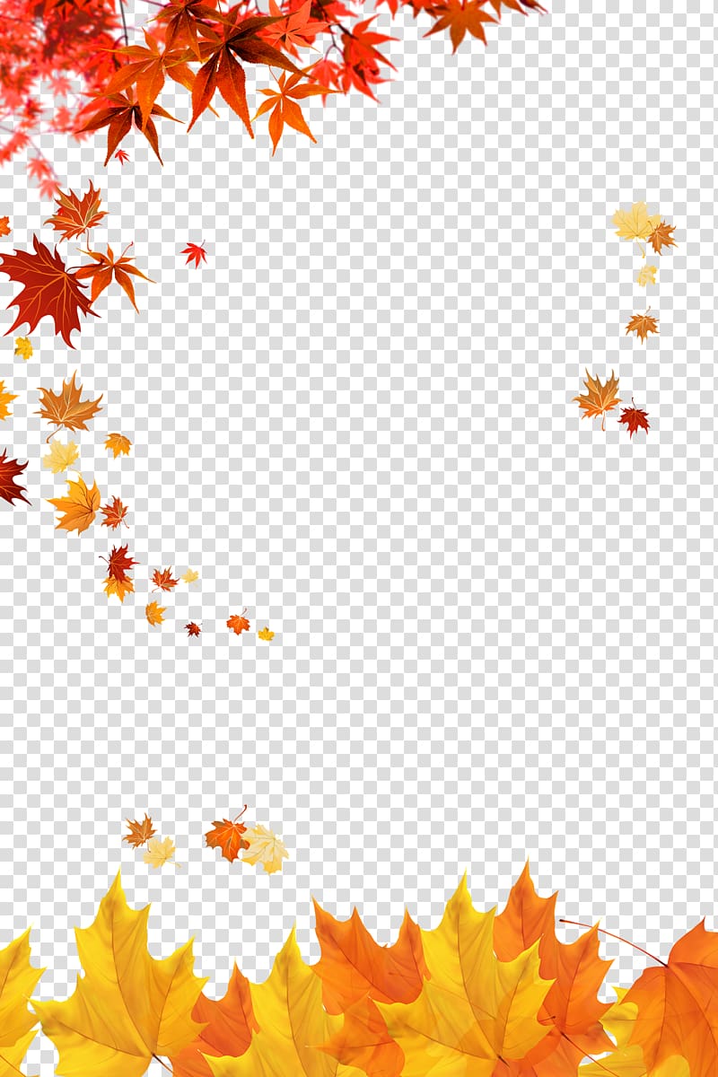 brown and red maple leafs frame decor, Autumn Poster Zarrin, Yazd, Maple leaves transparent background PNG clipart