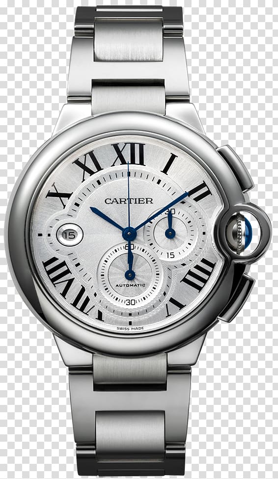 Cartier Ballon Bleu Watch Rolex Chronograph, watch transparent background PNG clipart