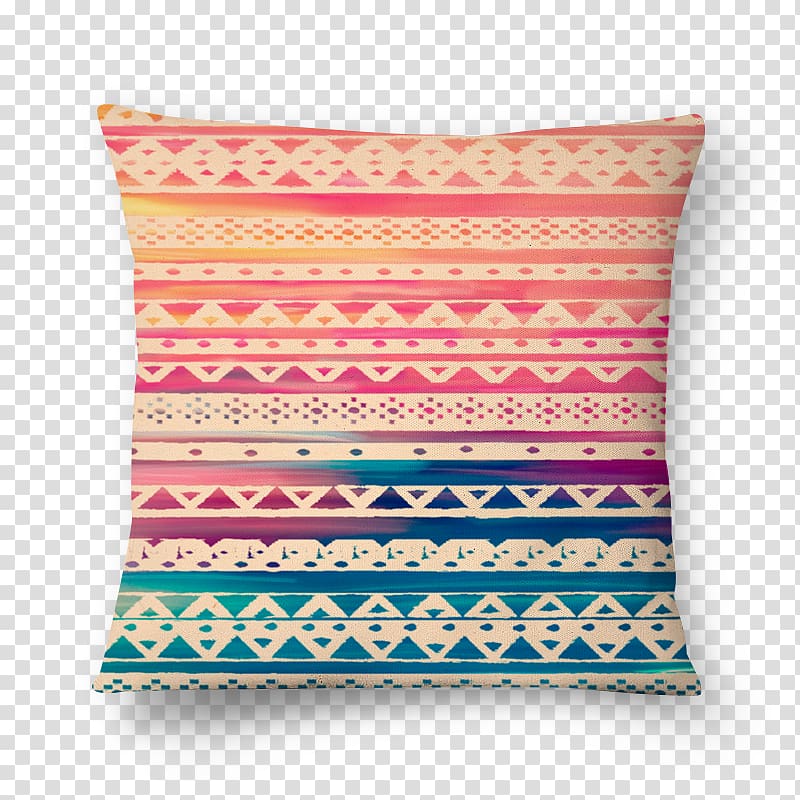 Cushion Throw Pillows Cover version Textile, ethnic pattern transparent background PNG clipart